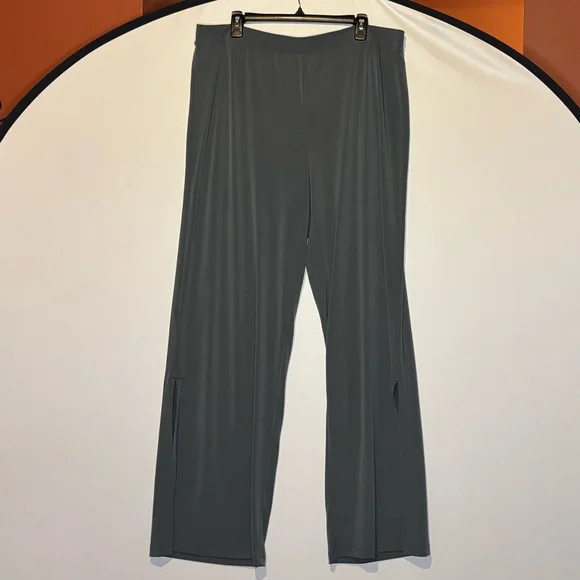 Susan Graver Women’s Liquid Knit Split Leg Pants with Hardware - Picture 4 of 8